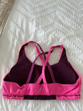 lululemon athletica Hot Pink & Plum Strappy Sports Bra
